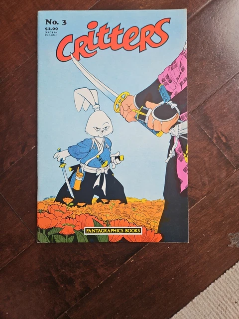 Critters No. 3 (1986 Fantagraphics) Stan Sakai Cover and USAGI Cover and App