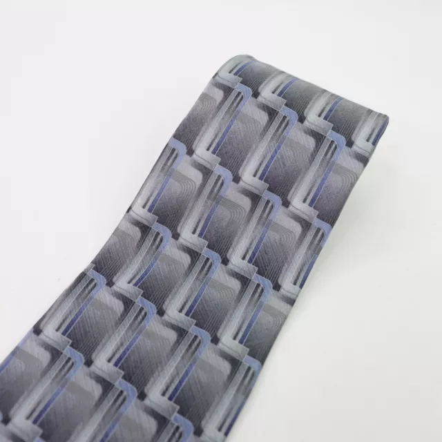 STAFFORD MEN'S 100% Silk Necktie Silver Formal Tie Business Casual 58 ...