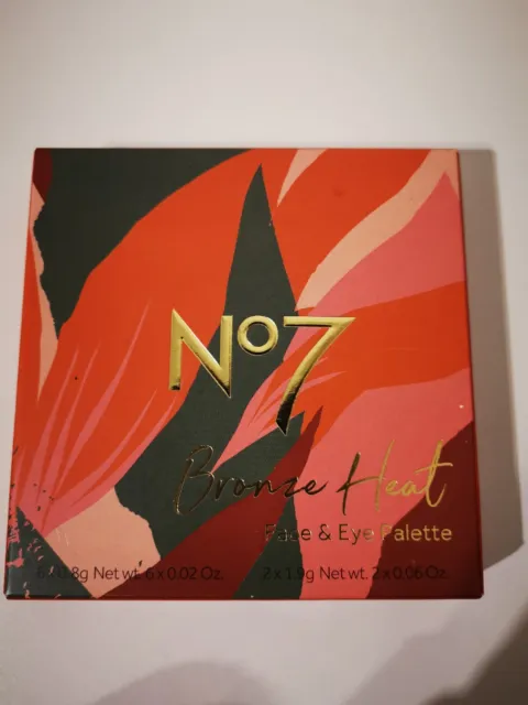 No7 Bronze Wärme Gesicht & Augenpalette - Limitierte Auflage Sommer - Brandneu & Versiegelt