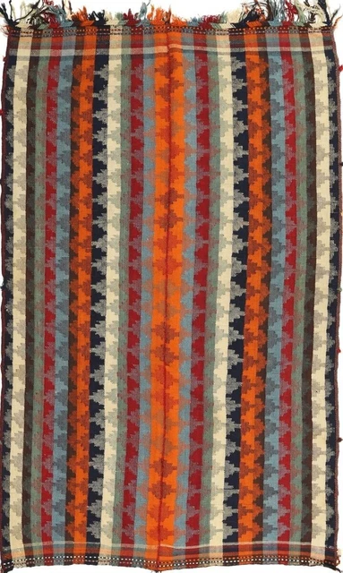 Kilim Fars 253x70 cm - Tissage à la main, pièce unique (ID 21361