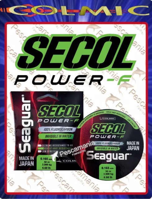 Seaguar SECOL Fluorcarbon puro 100% made in japan ø0,10->ø0,62mm 50/30mt.