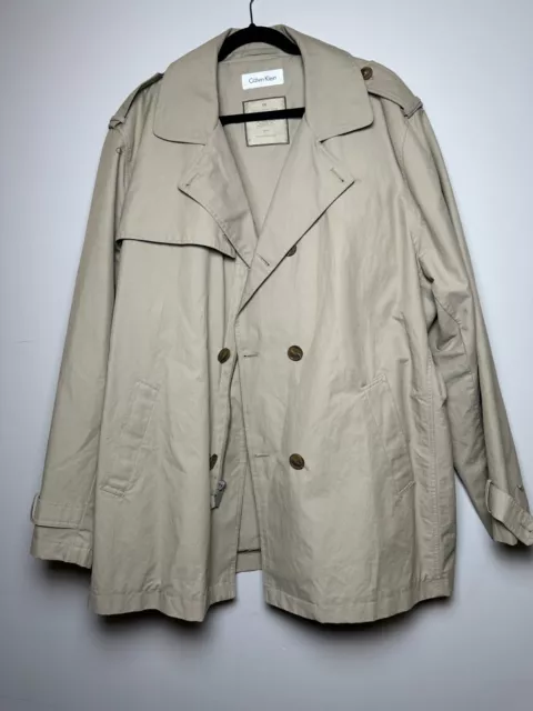 calvin klein Double Breasted Trench Coat rain jacket