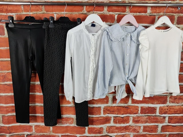 GIRLS BUNDLE AGE 6-7 YEARS ZARA NEXT GAP etc LEGGINGS SHIRT BLOUSE KIDS 122CM