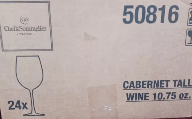 Chef & Sommelier 50816 Cabernet 10.5 Oz. Tall Wine Glass - 15 count
