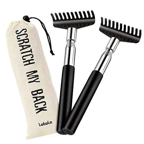 2-Pack Extendable Back Scratcher, Oversized Metal Telescoping Scratcher...
