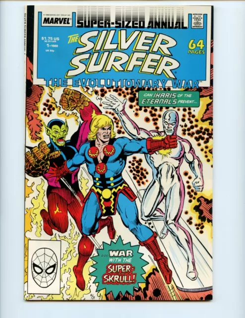Silver Surfer Annual #1 Comic Book 1988 NM- Marvel Skrull Eternals Direct
