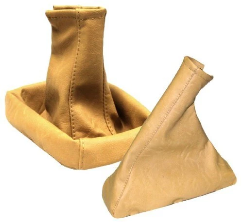 AERZETIX Soufflet de levier de vitesse et frein à main en simili cuir beige