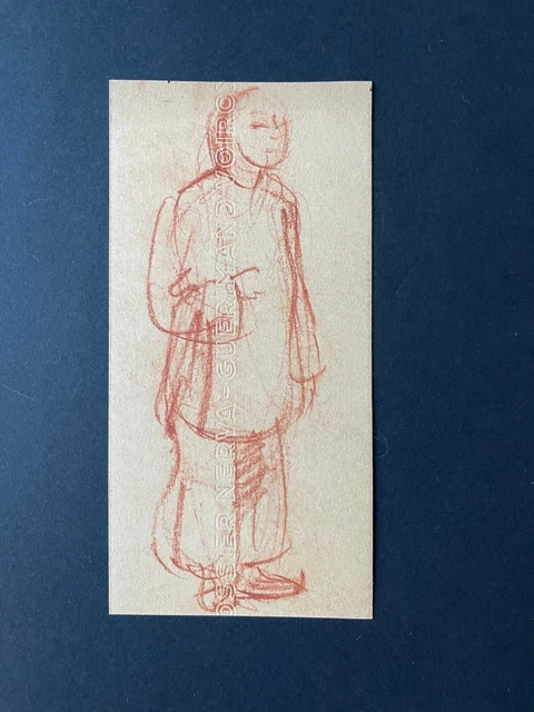 Dessin Original Art Déco Années 1920 - Sanguine Représentant Un Nu Féminin - Pièce Unique Curiosa