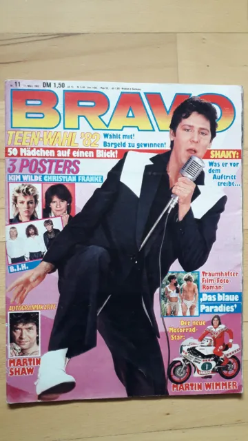 BRAVO Nr.11 vom 11.3.1982 Martin Shaw, Kim Wilde, Barclay James Harvest, Falco