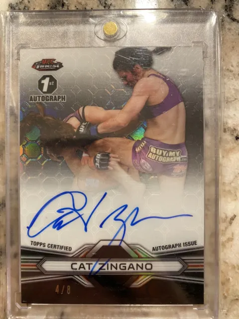 Alpha Cat Zingano Ufc Topps 2013 Finest 4/8 Octo Fractor Rookie 1st Auto RC