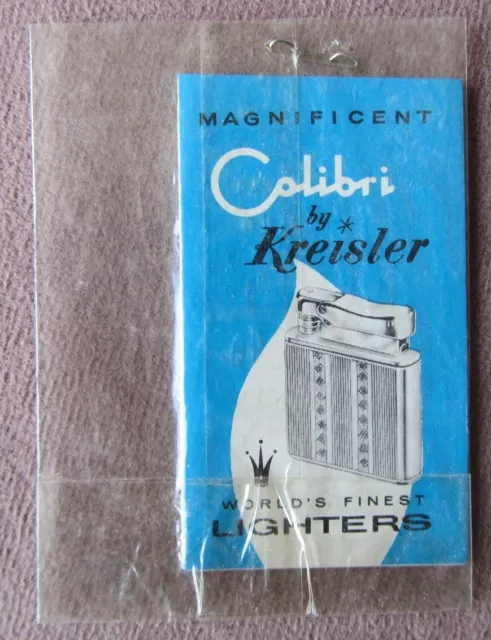 Vintage Magnificent Colibri by Kreisler Lighter MANUAL Operation Booklet Sealed