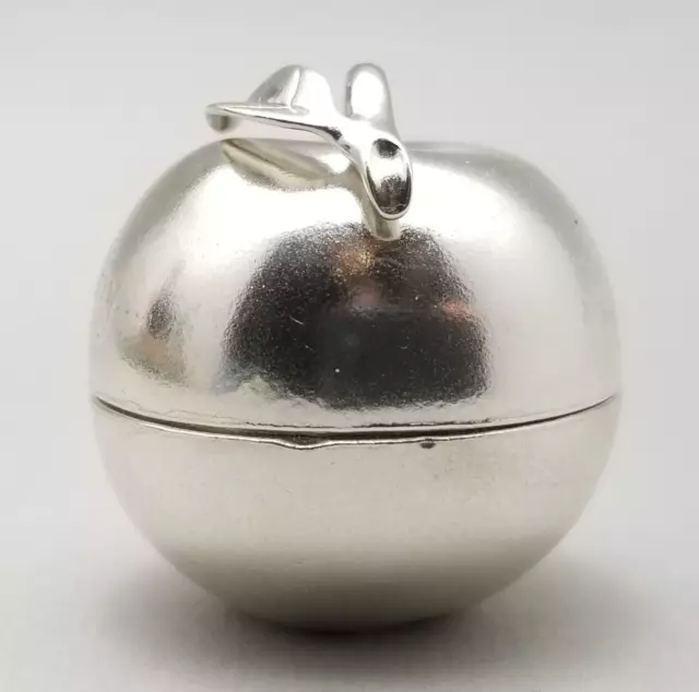 Asprey Solid Sterling Silver 'An Apple A Day' Trinket Pot Box Hallmarked 2010