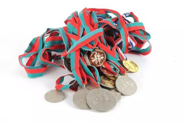 Huge Lot of Vintage 1st 2nd 3rd Place Special Olympics Athlete Medals Trophies