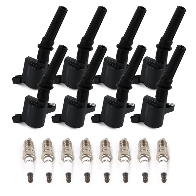 8PCS Ignition Coils + Iridium Spark Plug SP479 for Ford Expedition Explorer F523