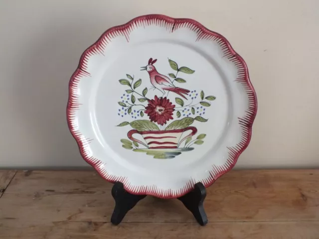 + Assiette de l'Est XXème décor Strasbourg Oiseau huppé, Les Islettes +