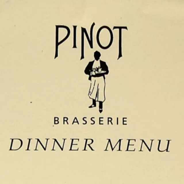 1999 Pinot Brasserie Restaurant Menu Venetian Resort Casino Las Vegas Nevada