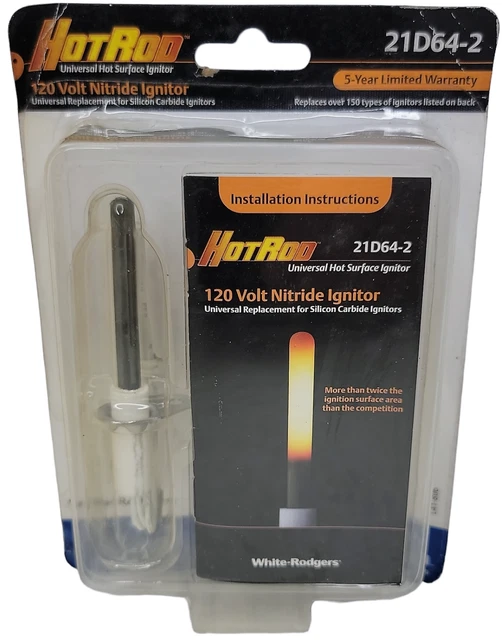 White-Rodgers 21D64-2 New Old Stock Hot Rod 120 Volt Nitride Ignitor