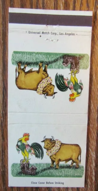 Hollywood, California Matchbook Cover: Cock'n Bull Eenglish Tavern Matchcover -E