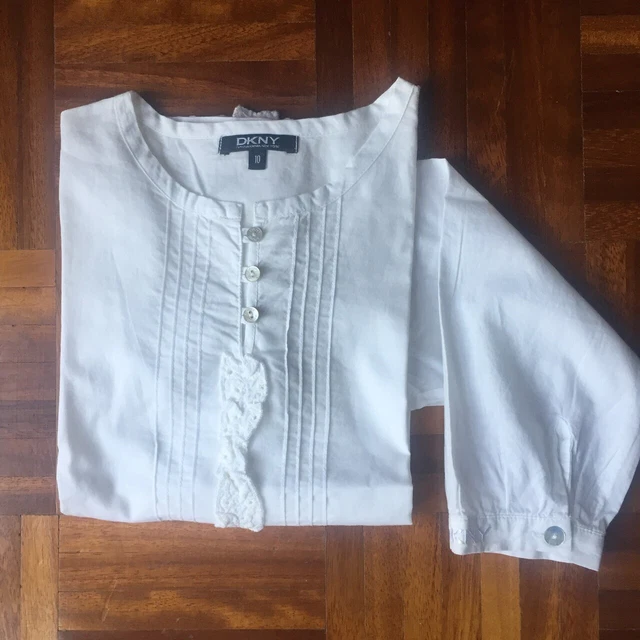 Camicia Nuova Da Ragazza 10 Anni DKNY.  Donna karan New York 100% Cotone Morbido