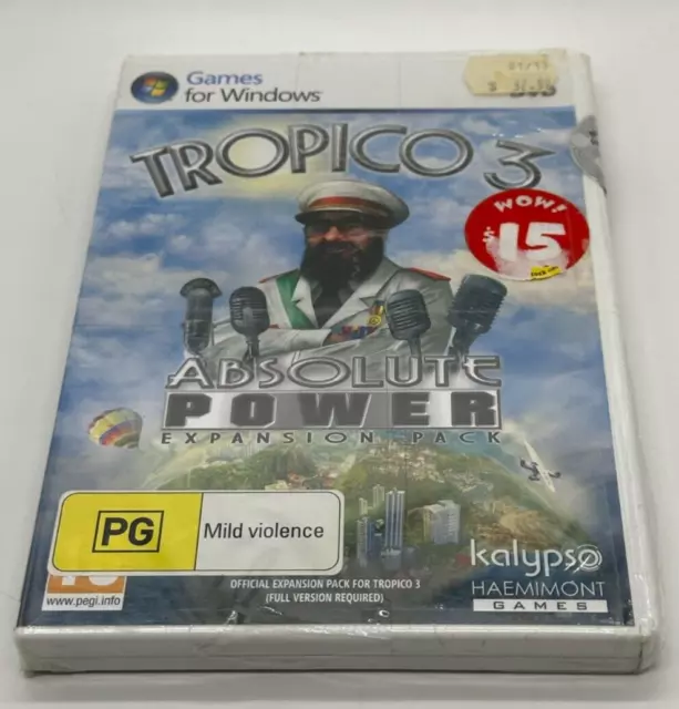 TROPICO 3: Absolute Power Expansion - PC, 2012 - KALYPSO - NEW - WARRANTY