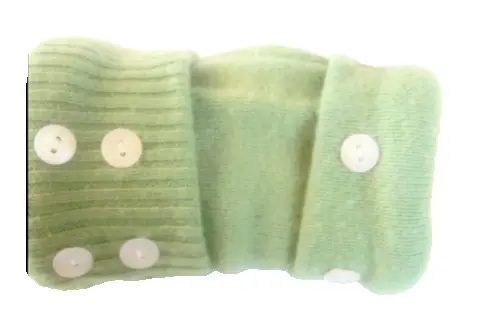 Fingerless Gloves Green 100% Cashmere S M L Small Medium Large Os Women's Ladies