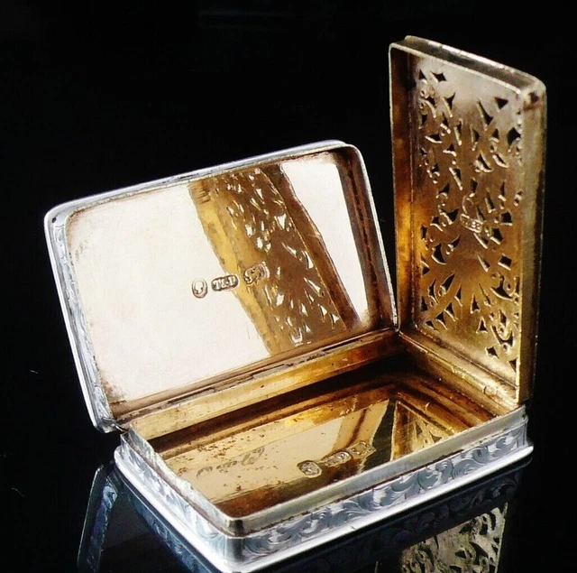 Antique Sterling Silver Vinaigrette (LARGE), Taylor & Perry, Birmingham 1840
