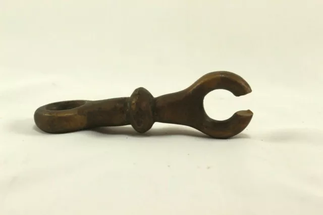 Antique Brass Hook Vintage Barn Used Wall Rope Hook Solid Collectible Hook