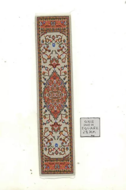 Rug 10R Runner MINIATURE CARPET dollhouse woven 1pc 1/12 scale