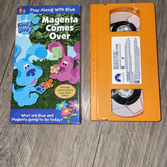 NICK JR BLUE’S Clues Magenta Comes Over VHS Video Tape Nickelodeon RARE ...