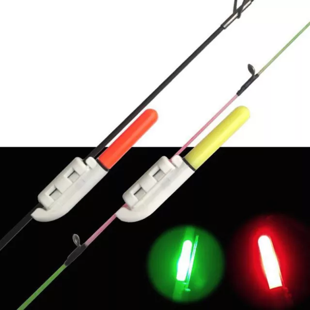 Canne à pêche à lumière électronique, lot de 10 pièces, bâton