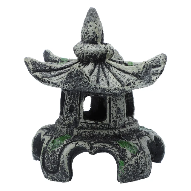 Micro Landscape Pavilion Resin Fish Tank Pagoda Decorations Mini Statue