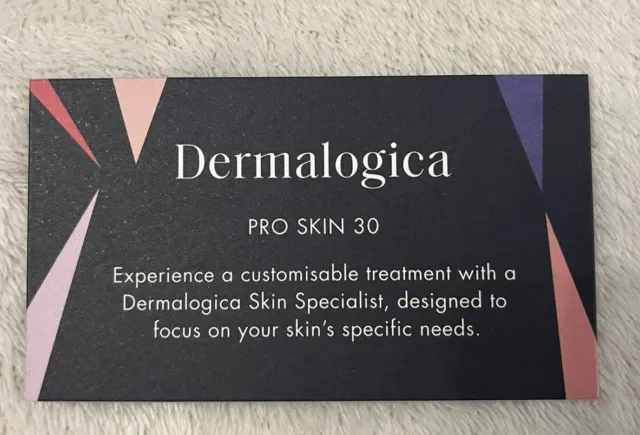 💕Dermalogica Pro Skin 30 Customisable Treatment Voucher Harvey Nichols