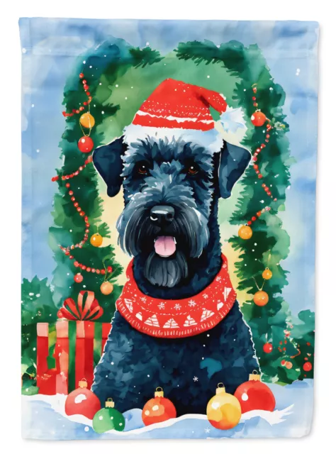 Kerry Blue Terrier Christmas Flag Canvas House Size DAC3493CHF