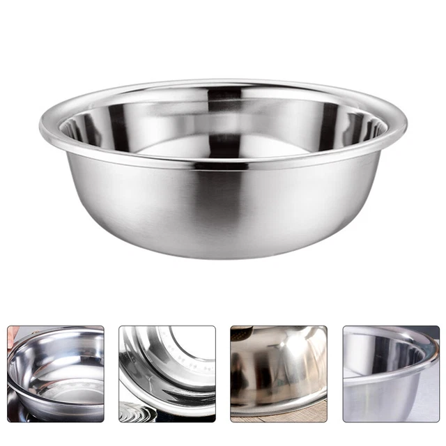 STAINLESS STEEL BOWL Storage Container Simple Basin Pans Cooker Cooking