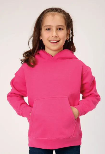 Roper Kids Girls Basic Pink 100% Cotton Hoodie