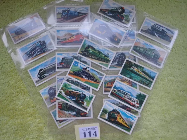 GLENGETTIE TEA 1966 Trains of the World - Full set 25 Trade / Tea Cards