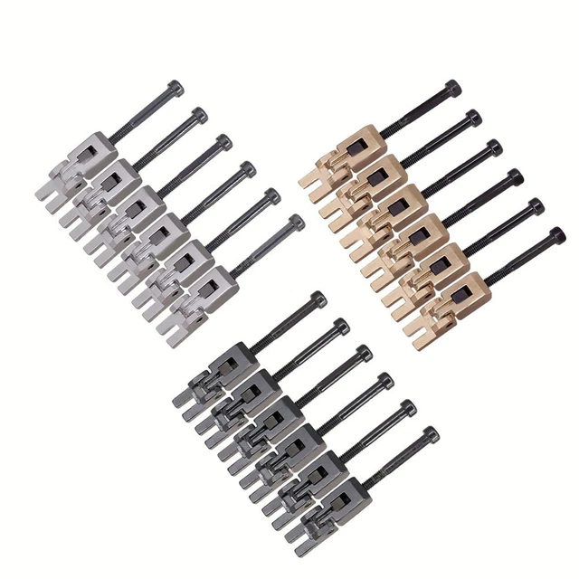 Dopro - Set Di 6 Selle Per Chitarra In Acciaio INOX, 10,5 Mm, Con Viti Nere, Per Chitarra Strat Tele A 6 Corde - Foto 14