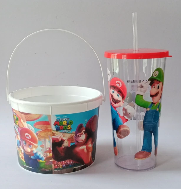 THE SUPER MARIO BROS. MOVIE Popcorn Bucket + Mario/Luigi Clear Cup