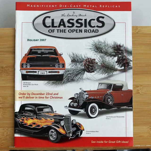 THE DANBURY MINT Classics of the Open Road Diecast Car Catalog Holiday
