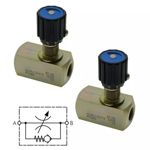 Drosselrückschlagventil, PN 350, Ventil, Drossel Hydraulikrückschlagventil