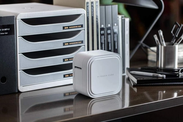 BROTHER P-TOUCH CUBE Pro PT-P910BT Complete Compact Label and Ribbon ...