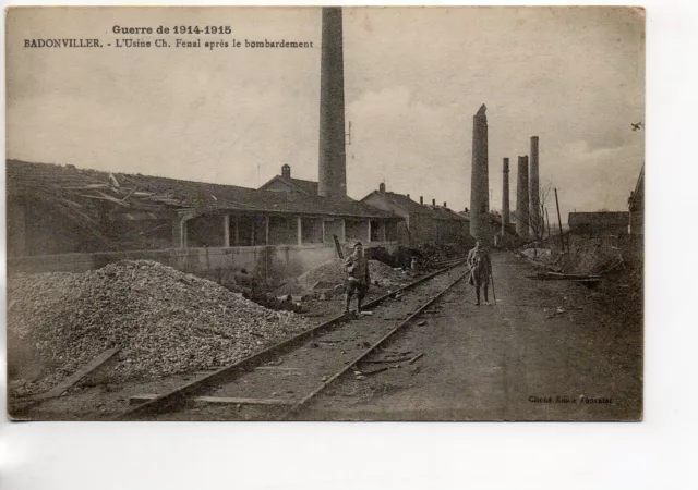 BADONVILLER - Meurthe et Moselle - CPA 54 - la Faiencerie Fenal Bombardements