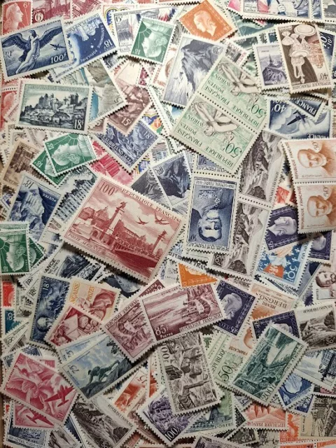 France : Lots De Timbres Sans Charniere - Faciale 10 000 Anciens Francs