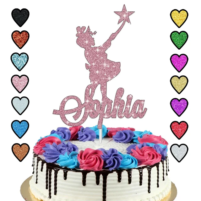 GIRL BIRTHDAY CAKE Topper Personalised Birthday Cake Topper Princess