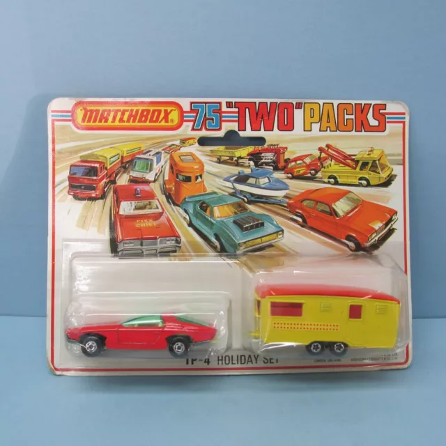 MATCHBOX Superfast TP-4 Holiday Set 57B Eccles Caravan Dot label / 40A Vauxhall