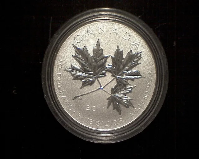 2011 Canada $10 Maple Leaf Forever, Fine Silver Sealed in Case