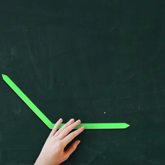 2 piezas reloj de enseñanza puntero plástico regla matemáticas herramientas de enseñanza