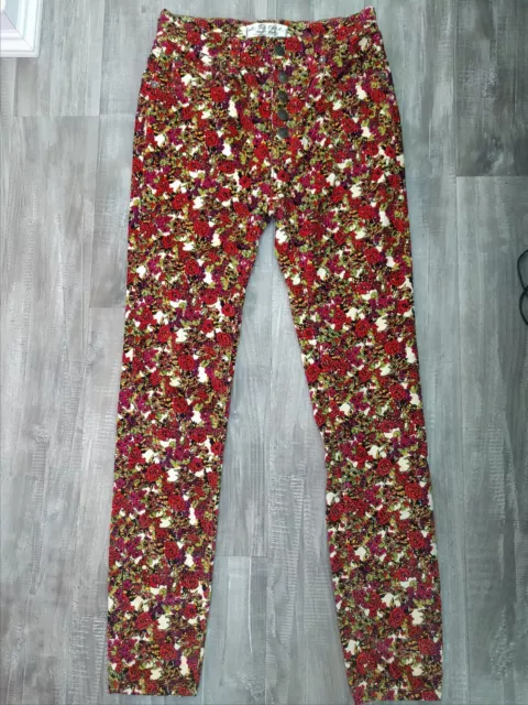 We the Free Free People sun chaser floral corduroy pants size 24