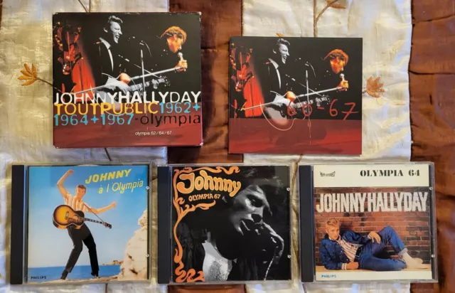 Rare Johnny Hallyday BOX Tout Public 1962+1964+1967 / 3CD + Livret JAMAIS Joué !