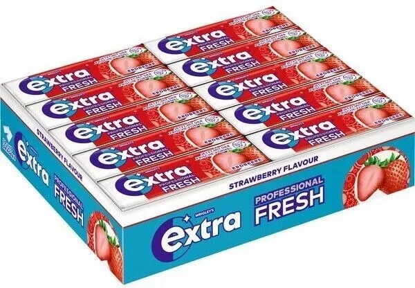 Wrigleys Extra Professional Fresh Strawberry Kaugummi Erdbeere - 30 Packungen